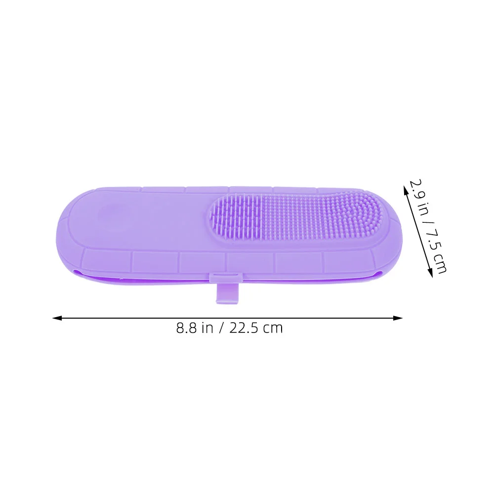 Beauty Brush Storage Bag Makeup Tools Vanity Silicone Travel Case Holder Violet Silica Gel Mini