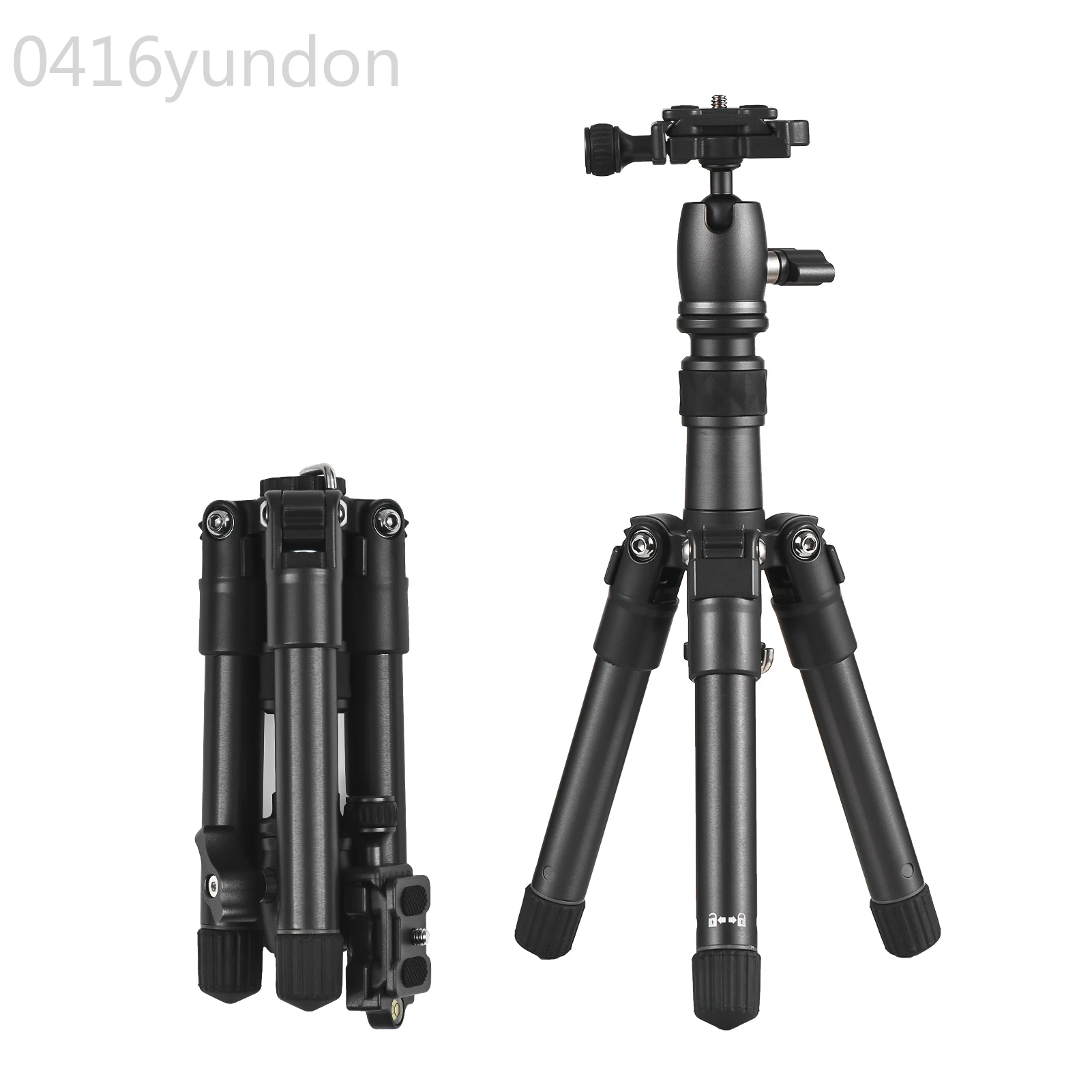 

Desktop Camera Tripod Stand 66cm/26in Max. Height 5kg Load With 360° Rotatable Ballhead 1/4 Inch Screw QR Plate Carrying Bag