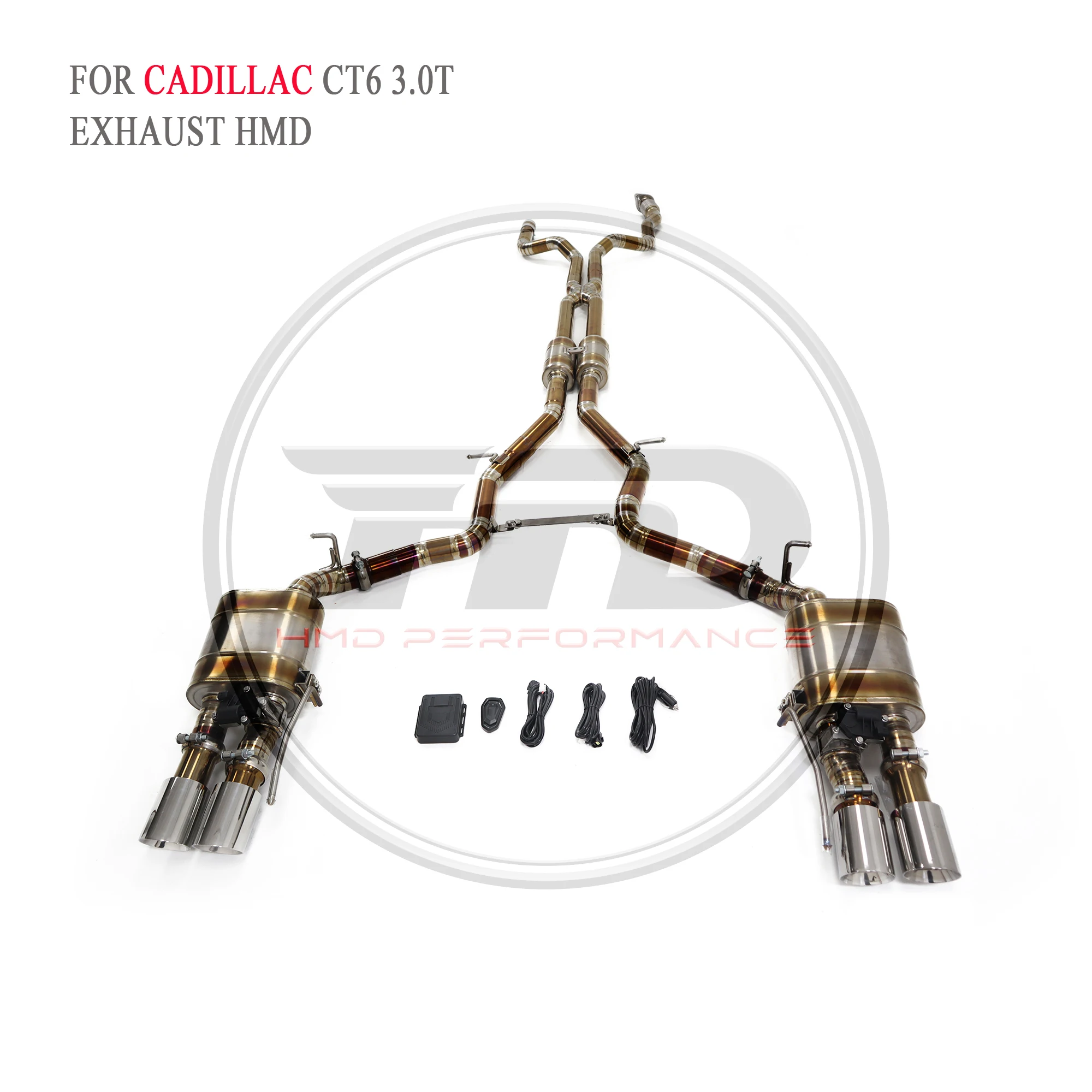 

HMD Titanium Alloy Exhaust System is Suitable For Cadillac CT6 3.0T Auto Modification Electronic Valve Catback Pipe