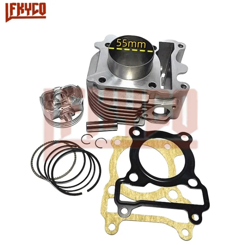 Motorcycle 55mm 58.5mm 61mm Engine Cylinder 100CC Piston Kit Set Motor for Yamaha Jog100 RS100 ZY100 Motoblock Equipment Parts