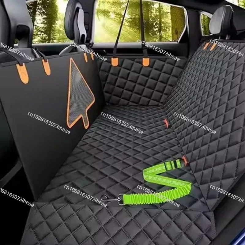 Car Backseat Pet Hammock: Scratch-Proof Seat Cover with Mesh Window, Full Coverage Dog Cat Car Seat Protector