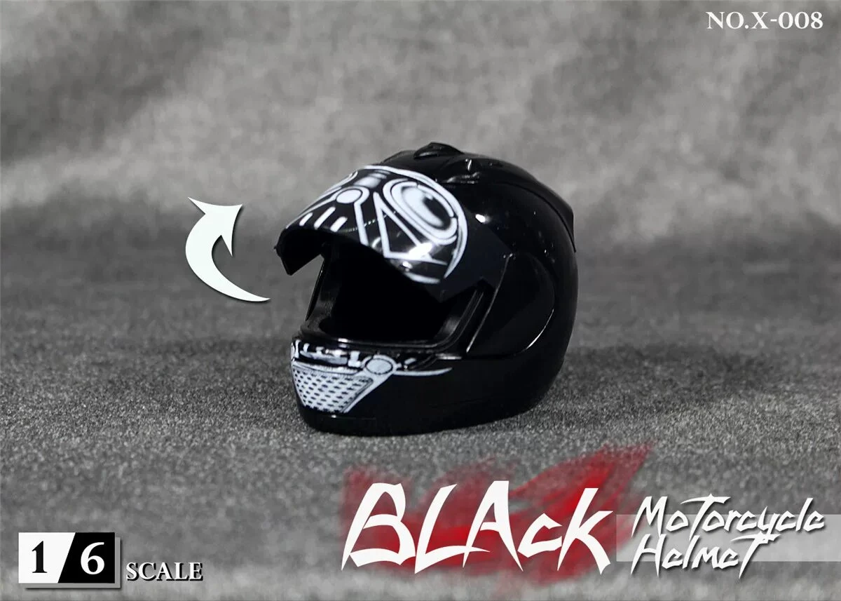 【Only Accessories】ZYTOYS ZY3014 1/6 Scale Warrior Helmet Racing Motorcycle Helmet Model Fit 12inchs Soldier Action Figure