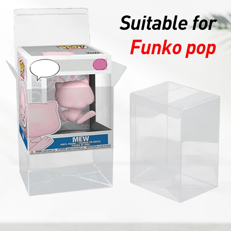 Adequado para capa protetora Funko pop, caixa transparente, embalagem para figuras de ação e brinquedos, caixa de embalagem transparente PET, 4