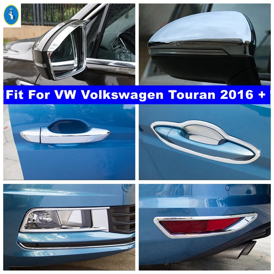 

Fog Lights Lamps / Door Handle Bowl / Rearview Mirror / Rain Eyebrow Cover Trim For VW Touran 2016 - 2022 Exterior Accessories