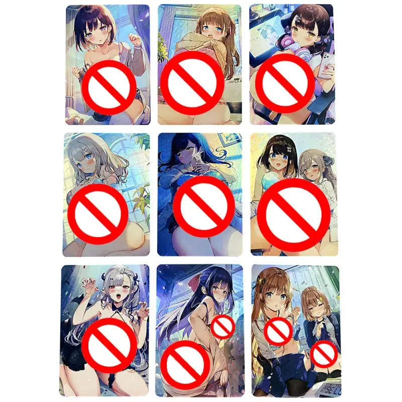 

9 шт./компл., нижнее белье для девочек, серия «сделай сам», самодельная цветная флэш-карта ACG, аниме, игровая коллекционная карта, подарочная игрушка