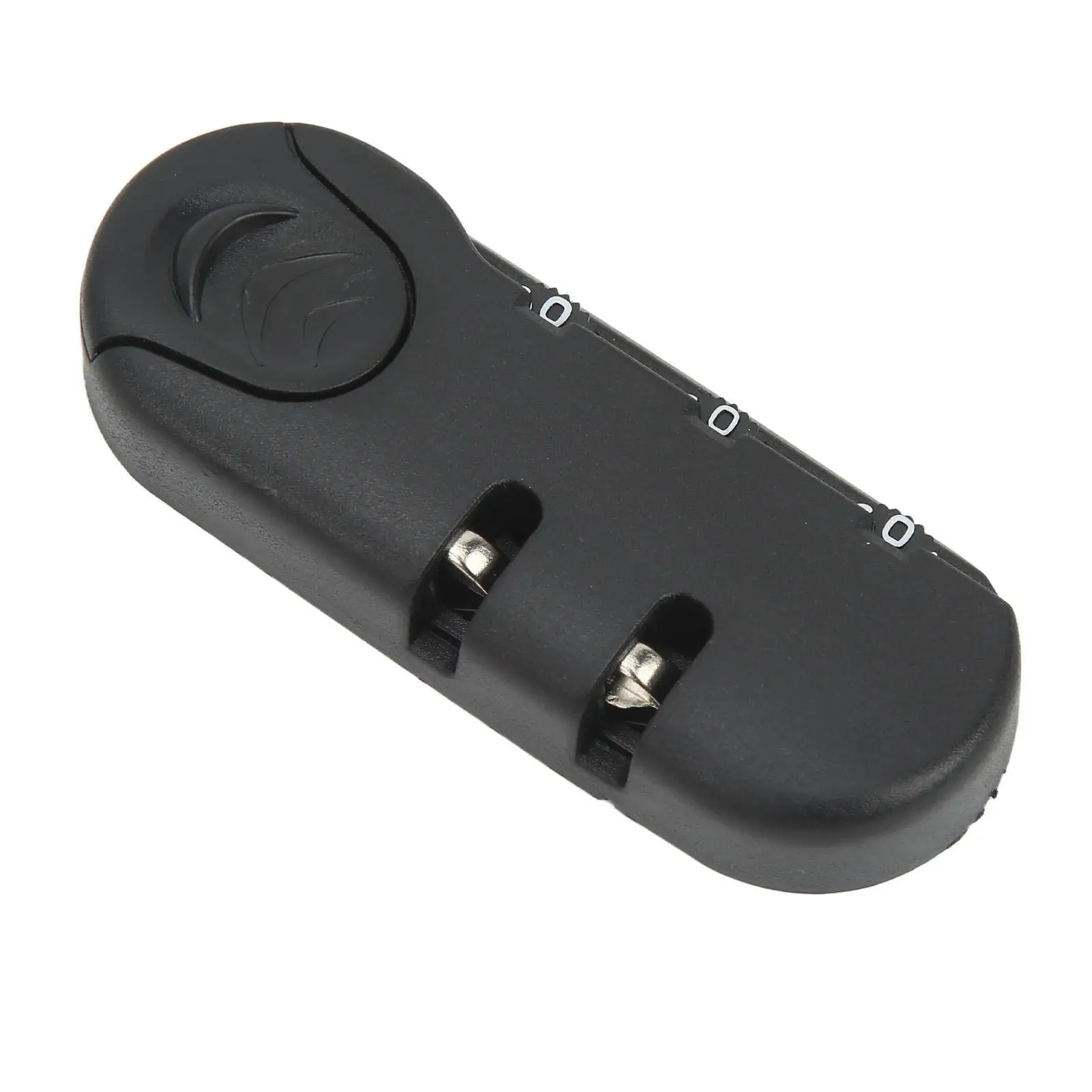 3-Digit Zinc Alloy Luggage Lock - Frosted Black Password Security Lock for Suitcases