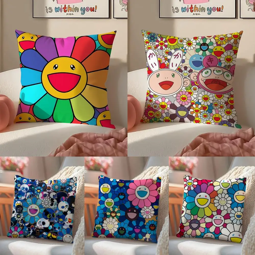 Famous Artist T-Takashi Murakami Cushion Cover Soft Plush Pi