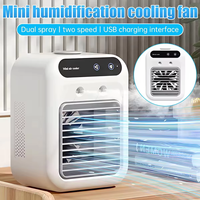 Household Humidification Spray Fan USB Desktop Small Portable Cooling Fan Mini Spray Cooling Fan Mobile Desktop Air Cooler