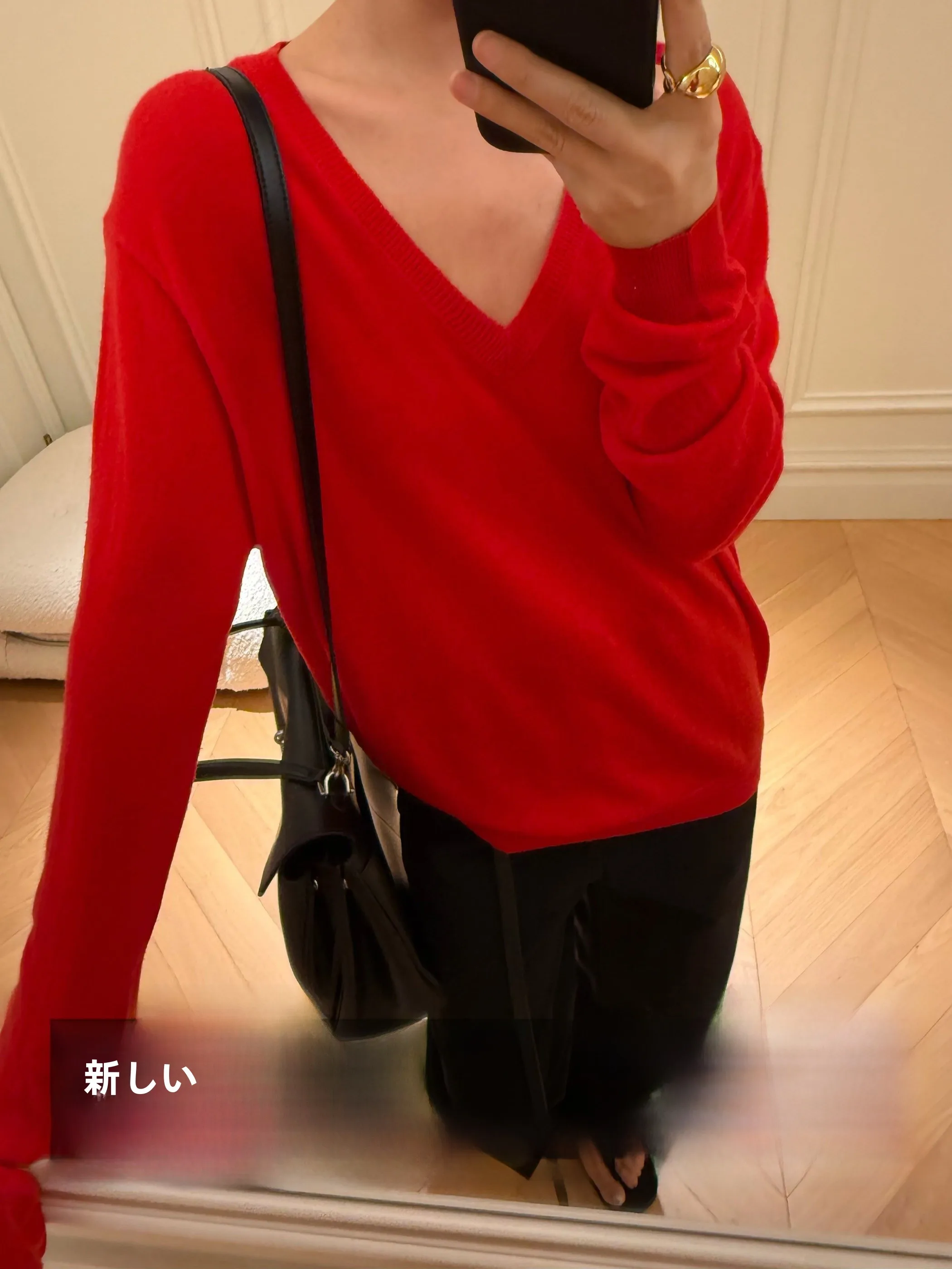 

Soft Woolen Knitted V-Neck Long Sleeve Top for Women Casual Loose Style Daily Wear Comfortable Stretchy Full Wool Fabric