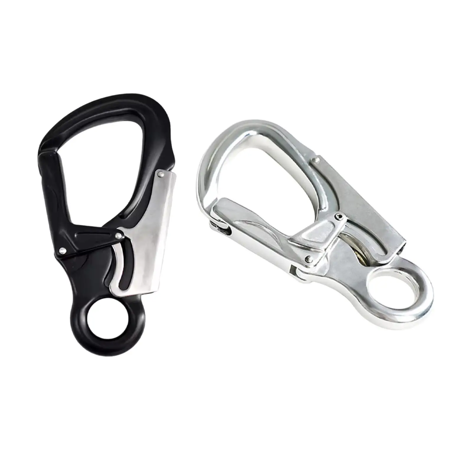 Double Locking Snap Hook Carabiner Clip Self Locking Carabiner for Rock Climbing Rappelling Outdoor Mountaineering Camping