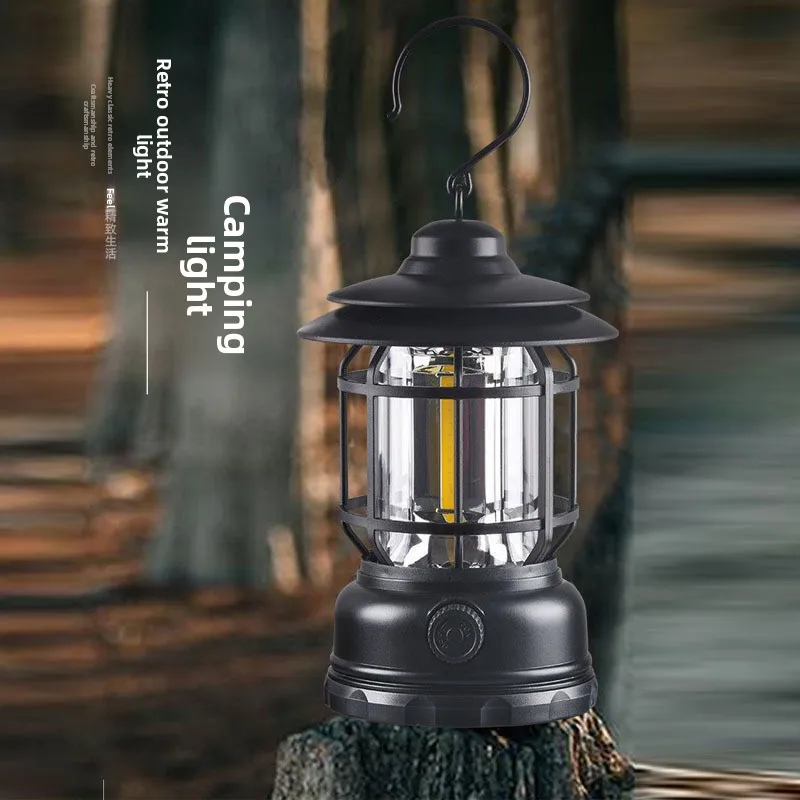 

Ultra bright LED camping light, rechargeable flashlight, outdoor portable waterproof hiking and fishing handheld light