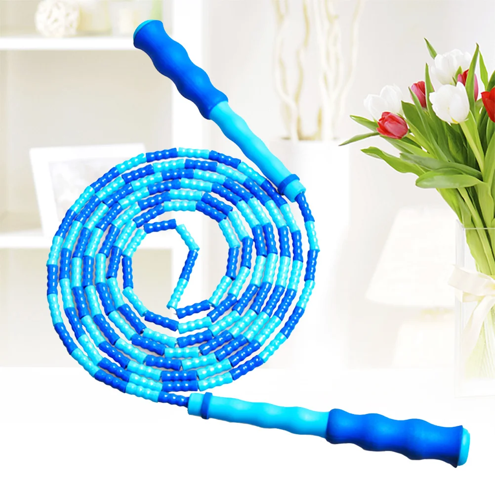 حبل الطفر المصنوع من الخيزران المطرز للبالغين، حبل القفز على كابل اللياقة البدنية وخفيف الوزن