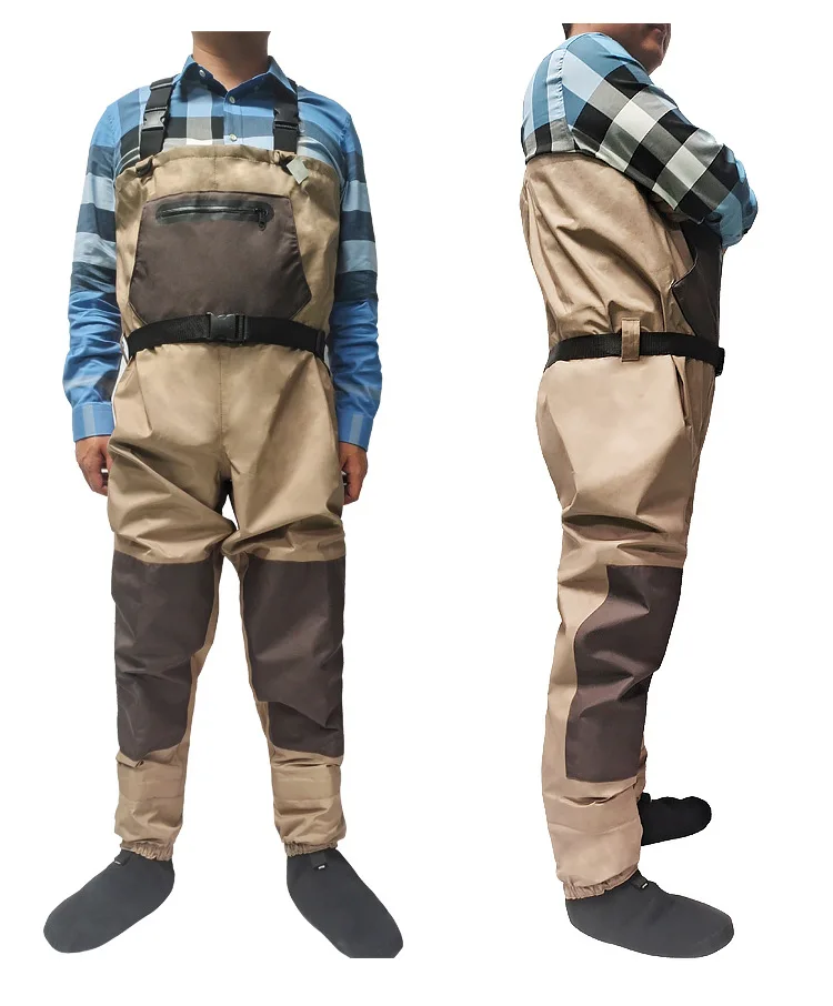 Goture Angelwathose Leichte Strumpfhose für Herren Atmungsaktive Wasserdichte Fliegenfischer-Wathose Brusthöhe S/M/L/XL/XXL Größe – Detail 4
