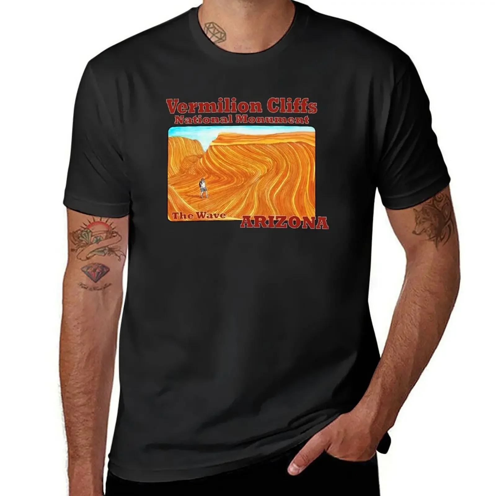 The Wave, Vermilion Cliffs National Monument T-Shirt customs vintage anime t shirts t shirt men 100℅ cotton