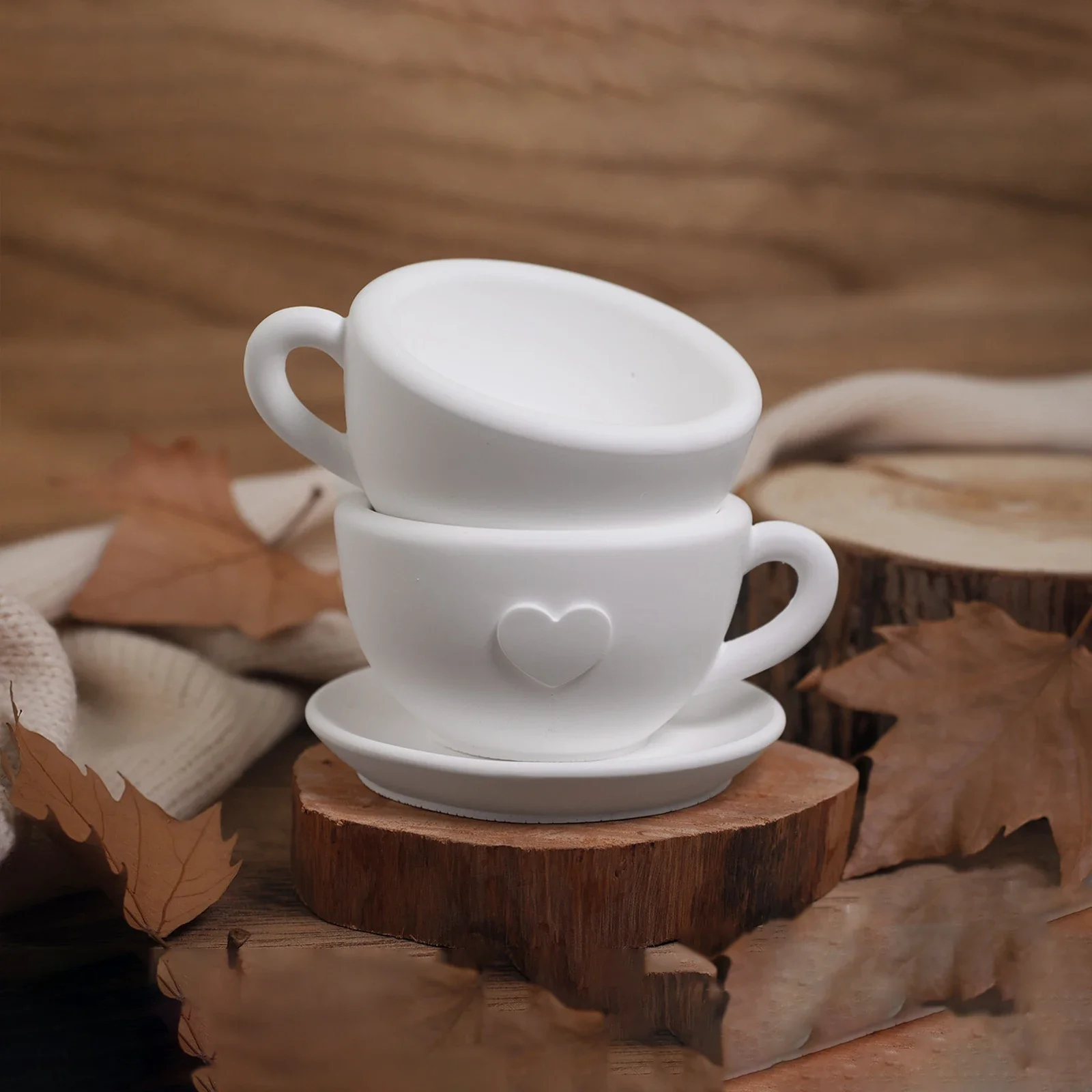 3D Tee Tasse Liebe Silikon Form Mit Tablett DIY Gips Zement Kaffee Tasse Dekoration Lagerung Platte Ornament Form Hause Handwerk Form