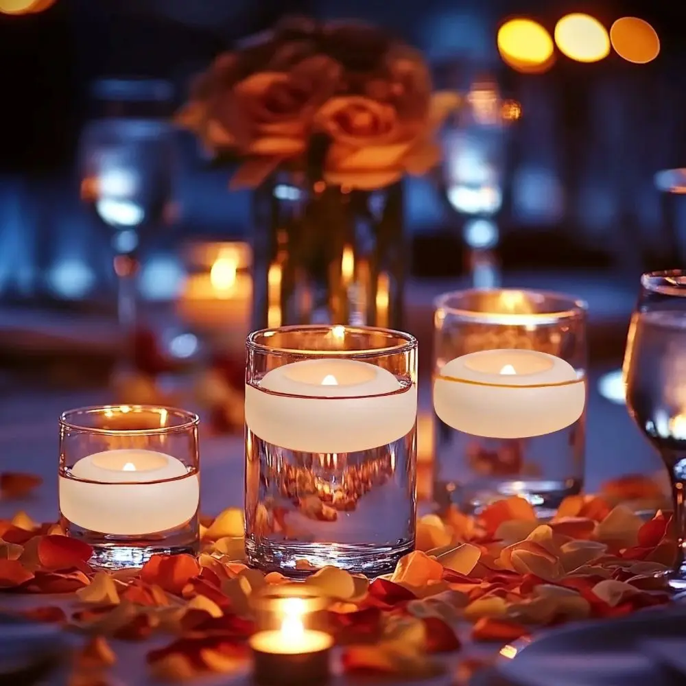 Waterproof Performance Flameless LED Floating Candle Lights Automatic Turn On Water Activated Sensor Candle Lights