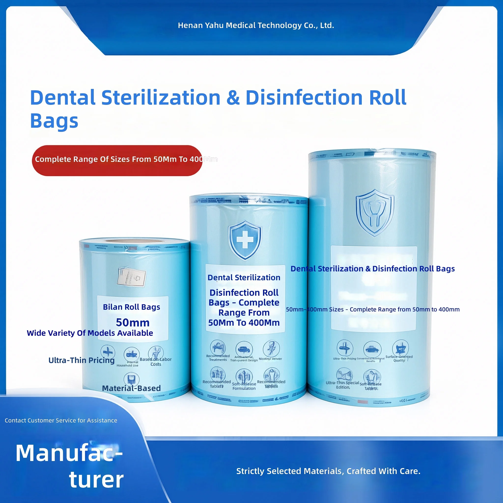 Autoclave Sterilizer Dental - Sacchetti per sterilizzazione di materiali odontoiatrici,