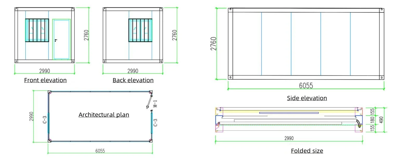 Expandable Container House Tiny Prefab Home 20ft 40ft with Kitchen and Toilet for Outdoor Living