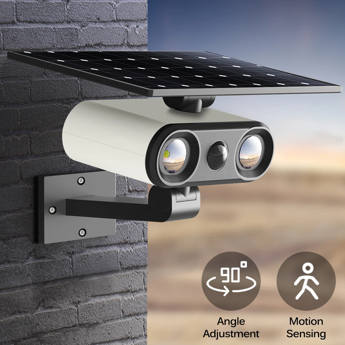 

Nice Outdoor Motion Sensor Solar Lights FloodLights Outdoor Wireless Dummy Decoy Fake Security Camera For Porch Garden Patio Dri