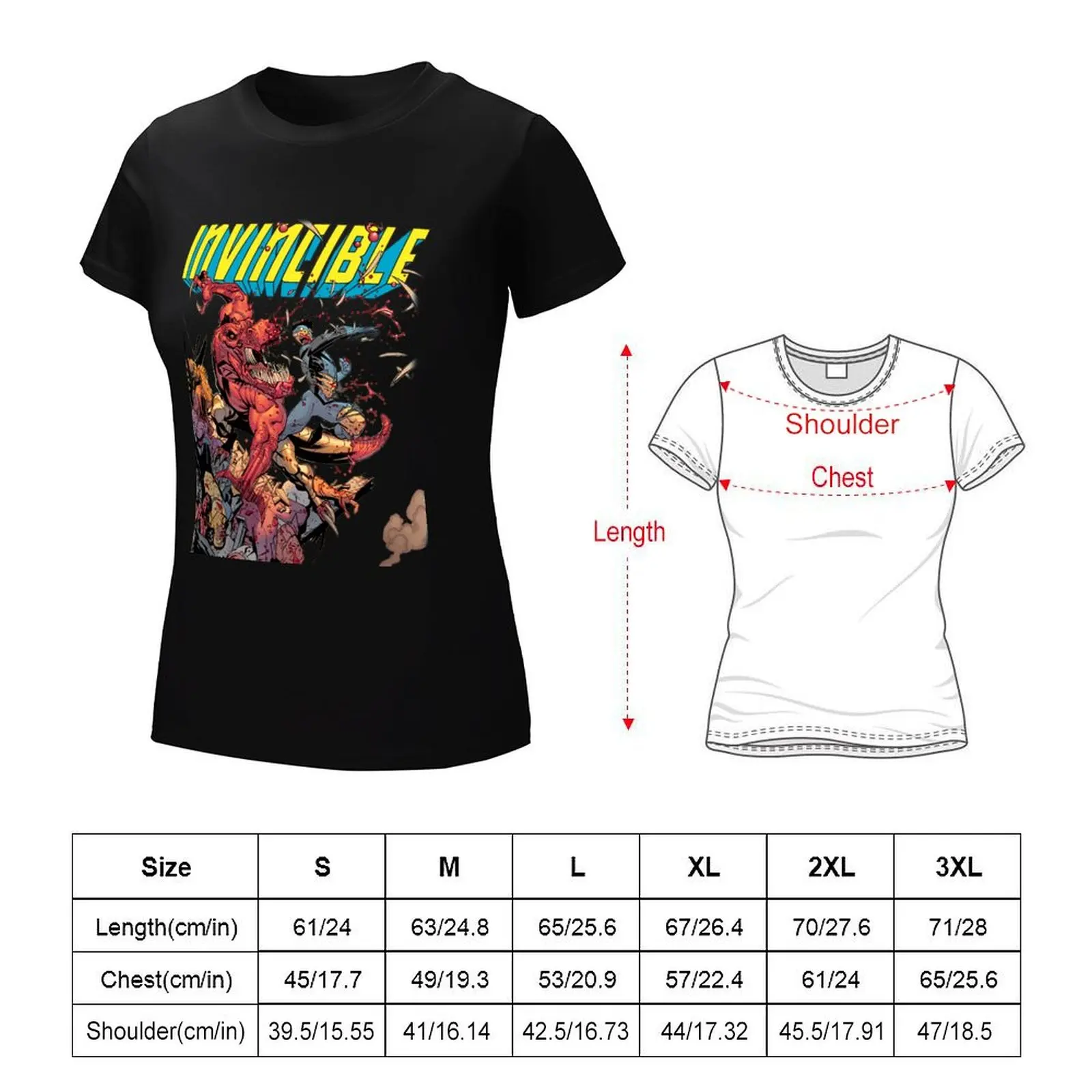 Invincible Vs Alien T-shirt tees korean fashion spring clothes Women 2024