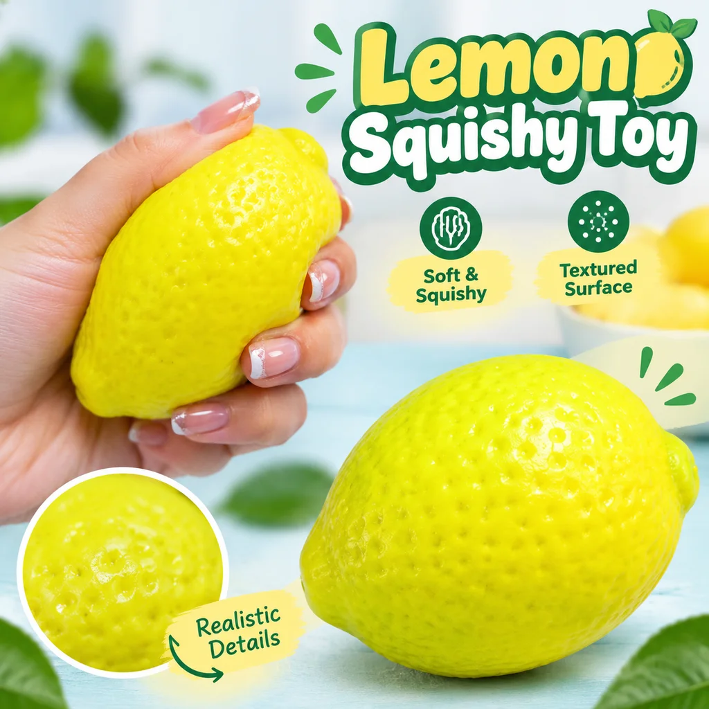 Color Changing Squishy Mango Squishy Fidget Ball Handmade ASMR Sensory Stress Relief Toy Crispy Lemon Stress Ball Squeeze Gift