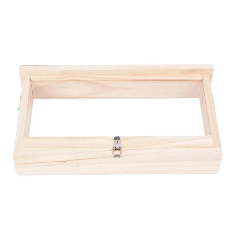 

Ящик для разведения пчел из цельного дерева, двухсторонняя акриловая доска, деревянная коробка для наблюдения за пчелиным улей с вентиляционными отверстиями, принадлежности для пчеловодства