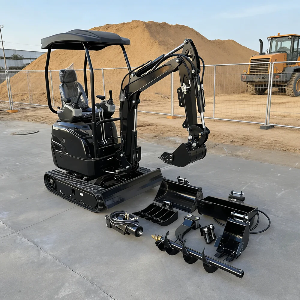 1.6 Ton Mini Crawler  EPA Certified Hydraulic Digger Complete Gearbox Farm Construction Machinery