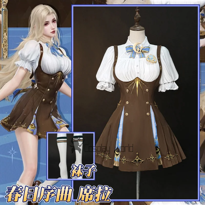 Cyra Cosplay Costume Naraka: Bladepoint‌ Dress Accessories Performance Carnival Halloween Party Role Play Uniform for Women