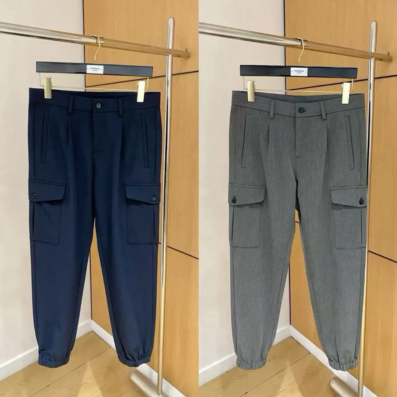 

BC Tooling Pockets Men's Business Casual Simple Straight Pants