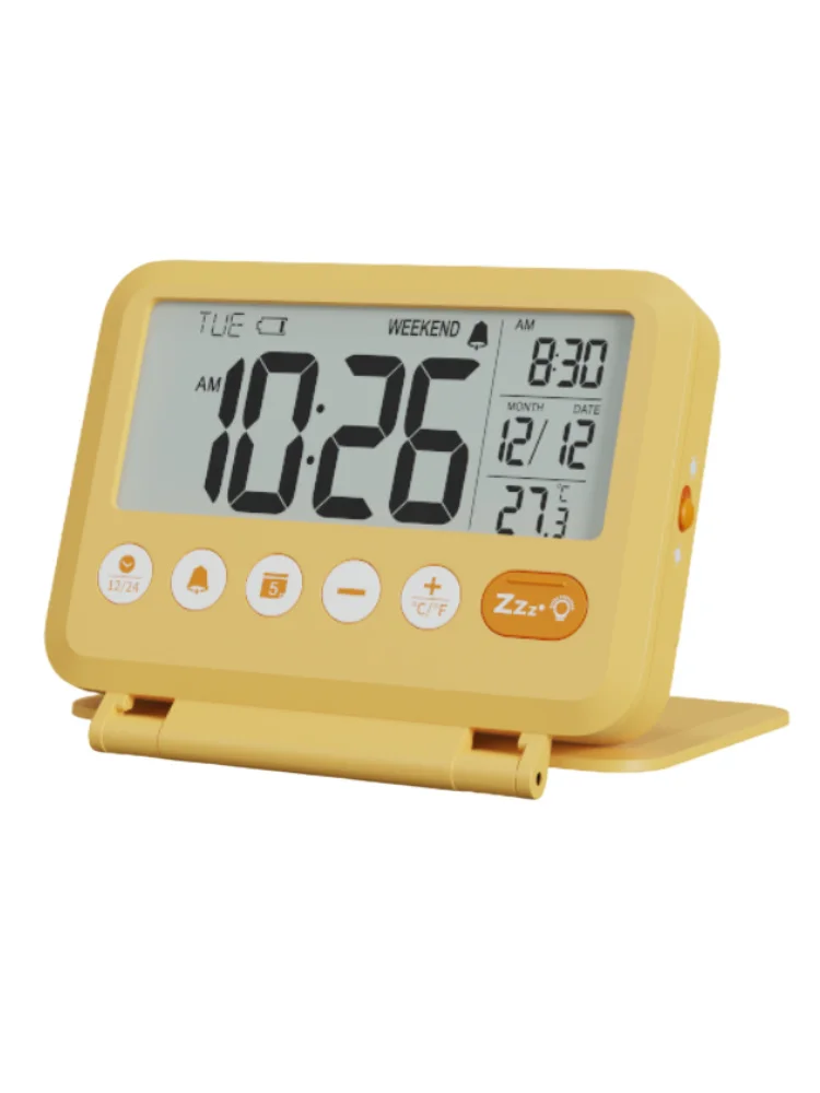 Portable Travel Alarm Clock with Backlight for Students and Office Workers Snooze Function Office Bedroom Desktop Clock