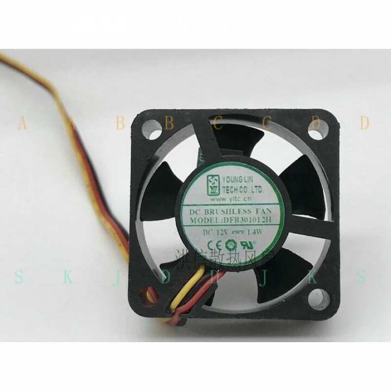 M  1 pcs YOUNG 3010 DFB301012H DC12V 1.4W 30 * 10MM cooling fan
