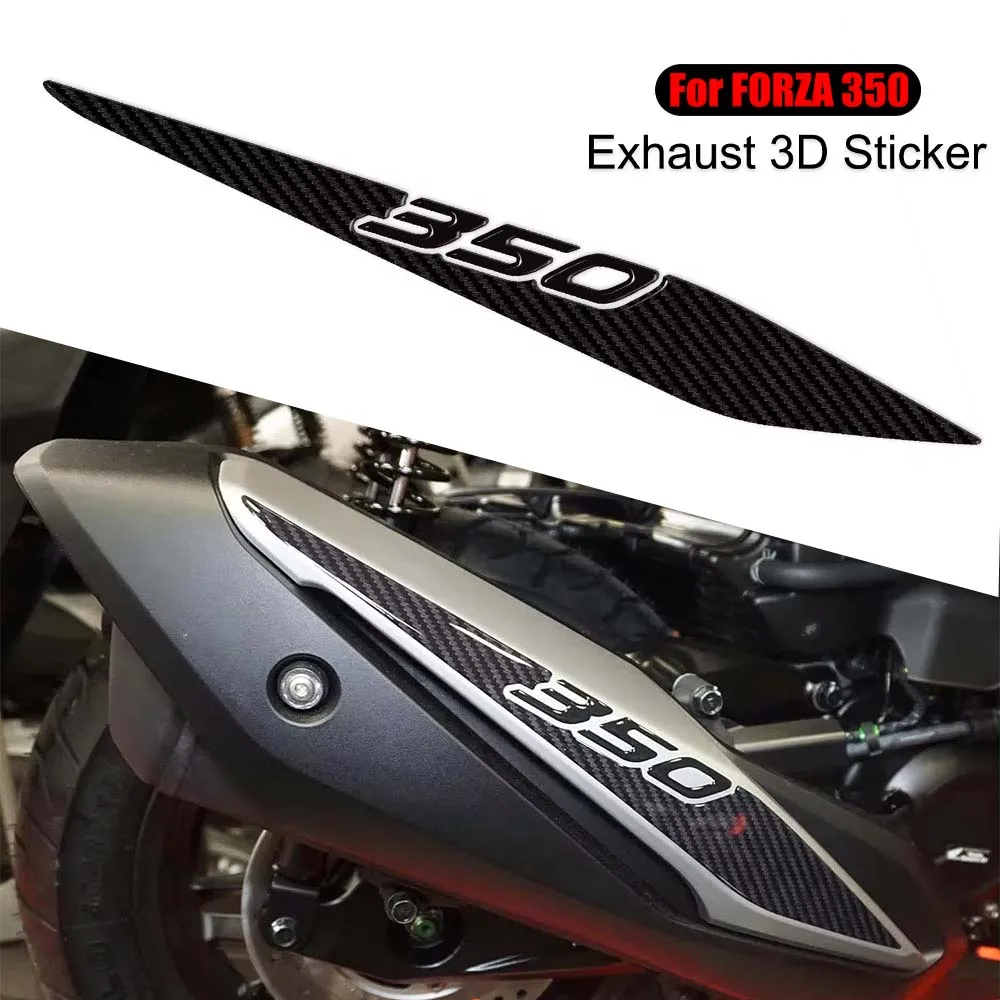 

For Honda Forza350 forza350 forza 350 Motorcycle Accessories Exhaust Protector 3D Sticker Waterproof Sticker