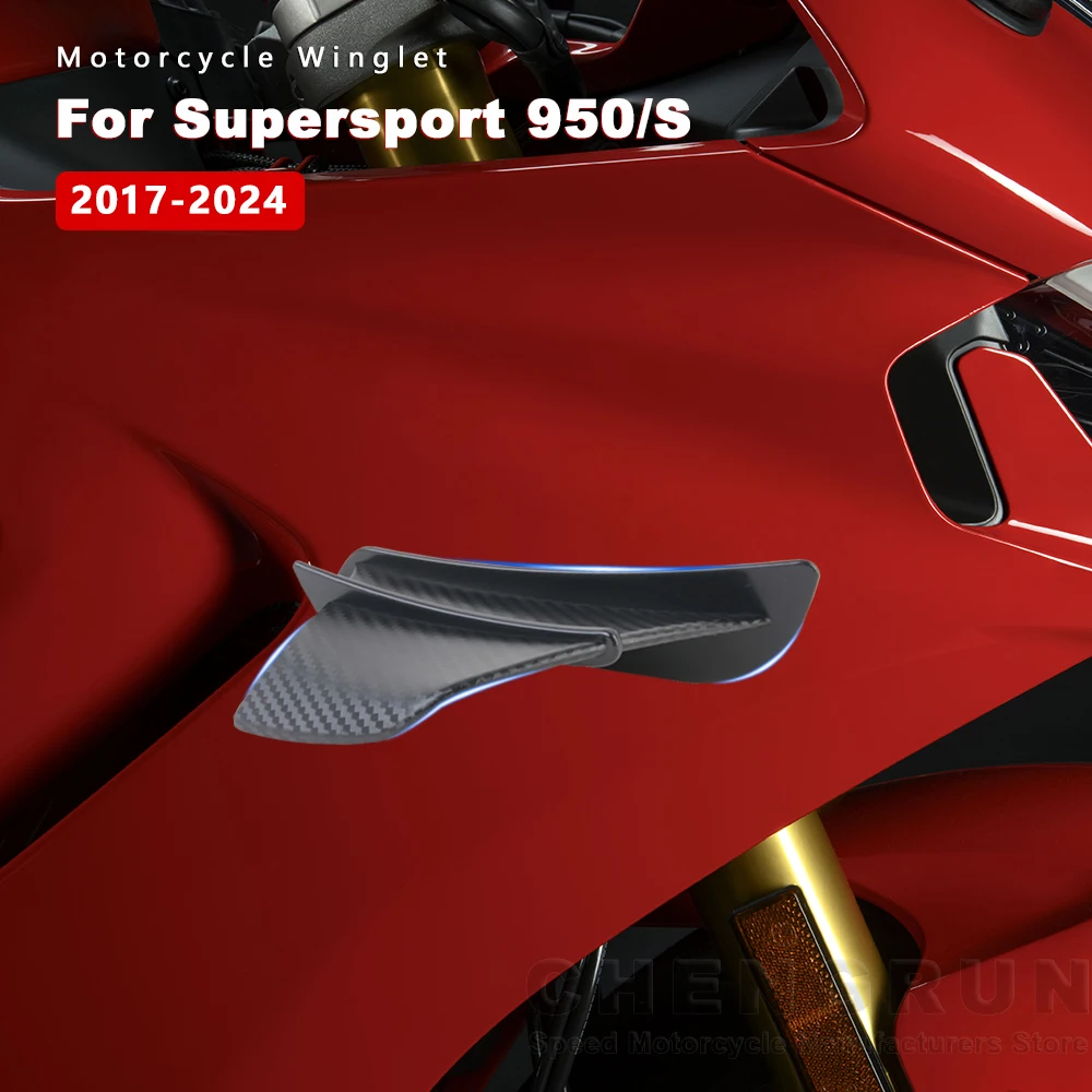 Motorcycle Winglet ABS Plastic Wing Spoiler for Ducati Supersport 950 S 950S 2022 950 2017-2024 Panigale 1199 1299 Accessories