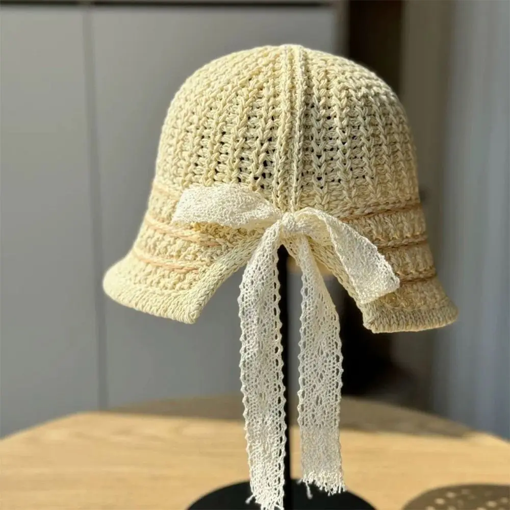 

Portable Lace Womens Fisherman Hat Adjustable Wide Brim Sunshade Hat Anti UV Bucket Hat Outdoor Holiday