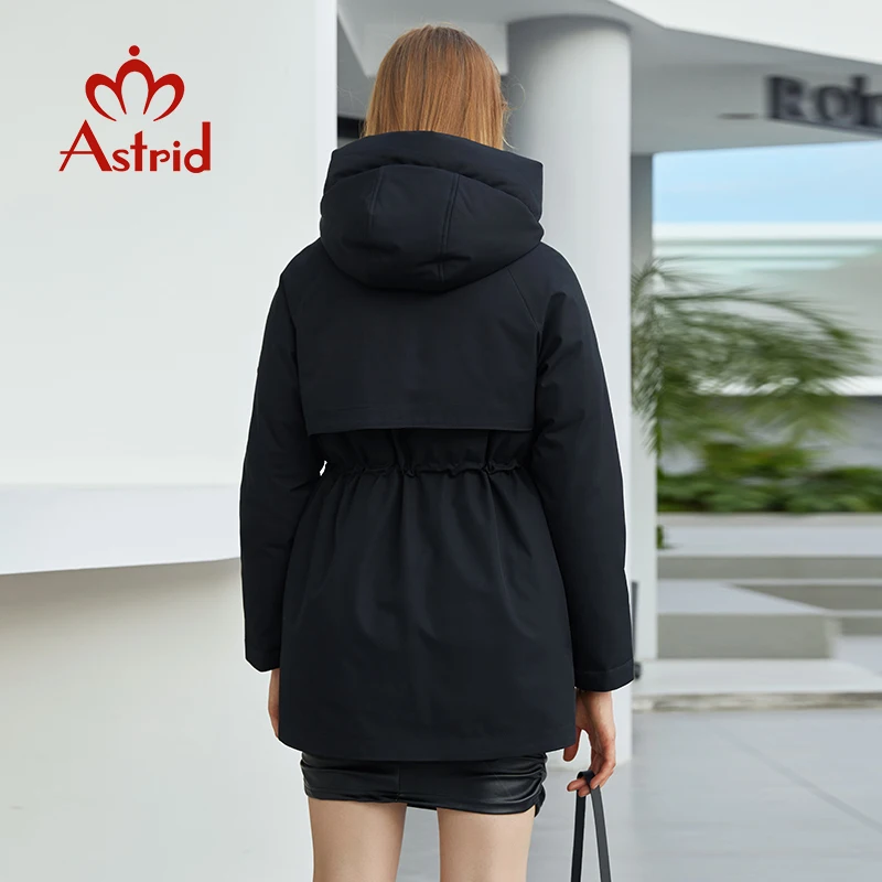 Astrid 2022 New Women\'s Mid-length Cotton Coats Outerwear style Waterproof Parkas Windproof Clothes Women\'s Jacket  ZR-20224