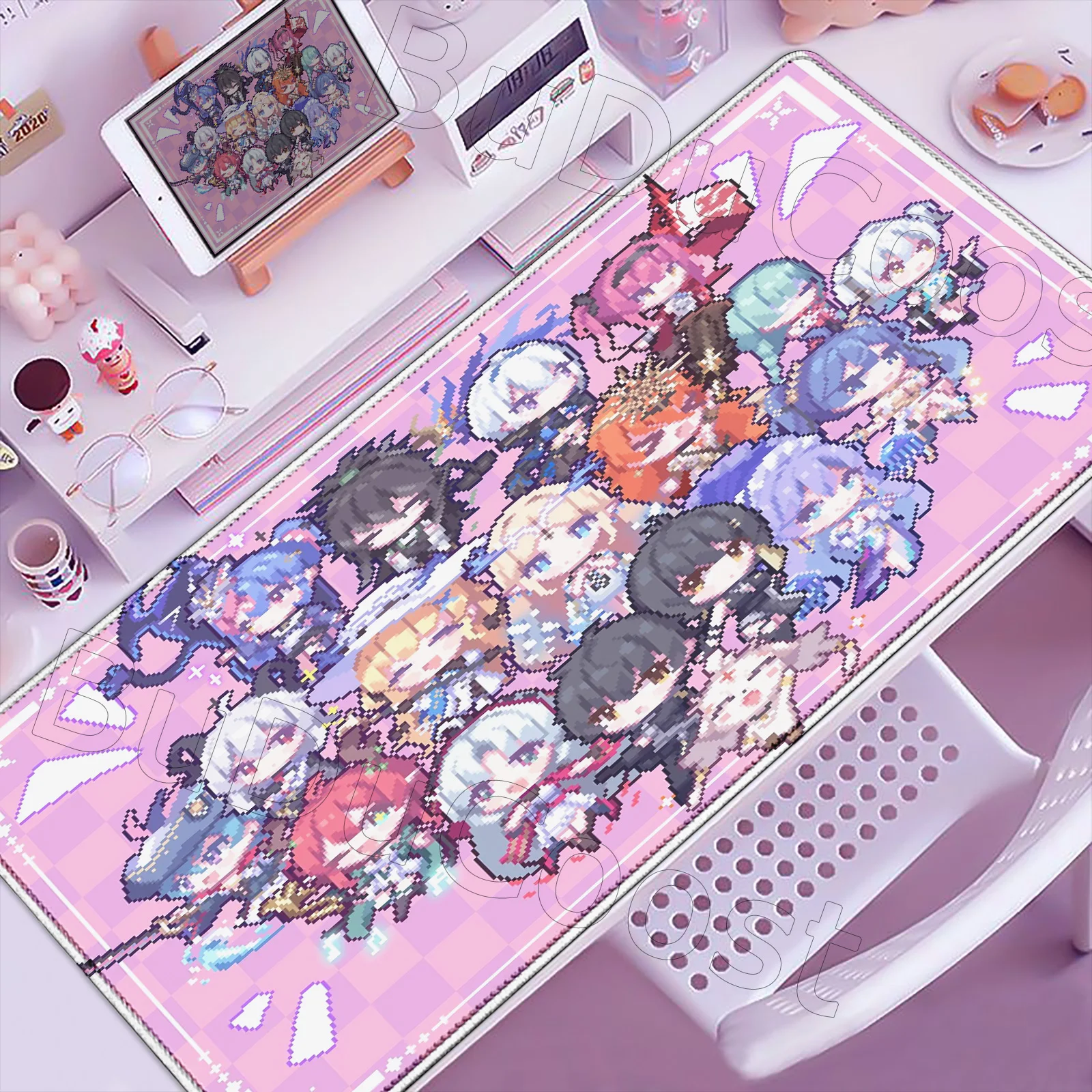 Kawaii Anime Wuthering Waves Mouse Pad XXL Gaming Computer PC Keyboard Mats Non-Slip Rubber Laptop Luno Phoebe Phrolova Mousepad