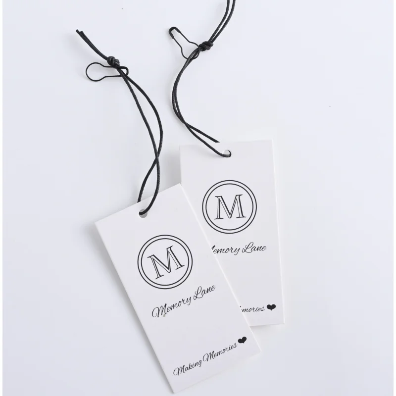 Custom..pieces.Factory Custom Eco-Friendly Swing Hang Tags Recycled Cardboard with Name Logo Print Apparels and Acces