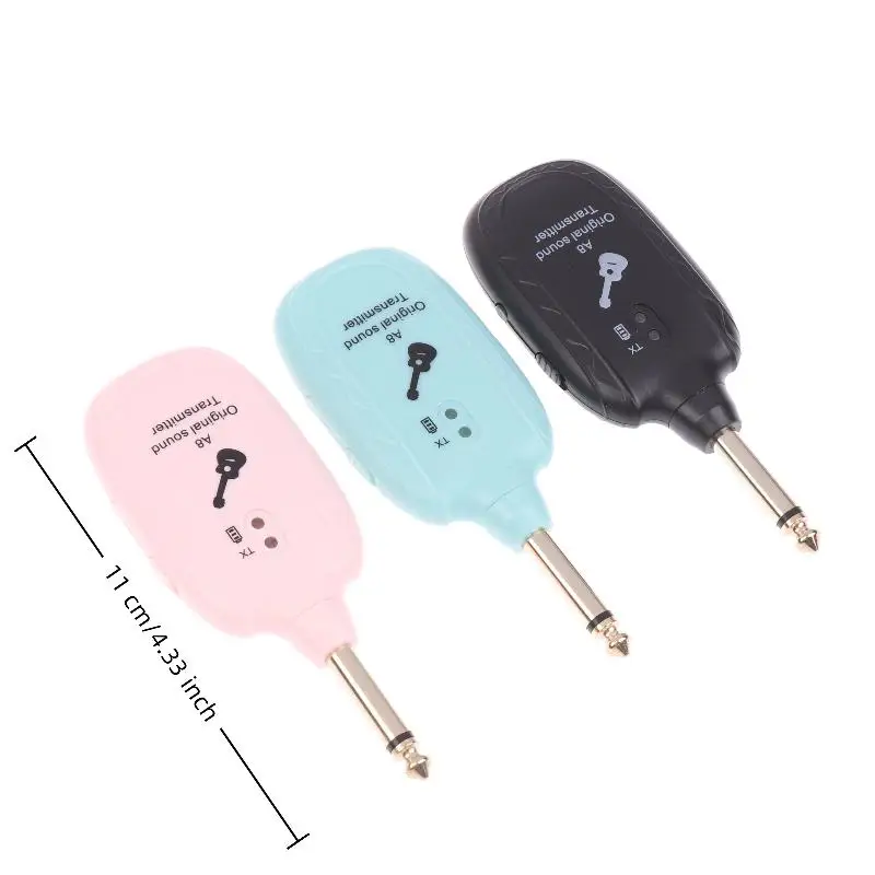 A8 المدمج في نظام إرسال الغيتار اللاسلكي القابل لإعادة الشحن جهاز استقبال الارسال للموسيقيين #6