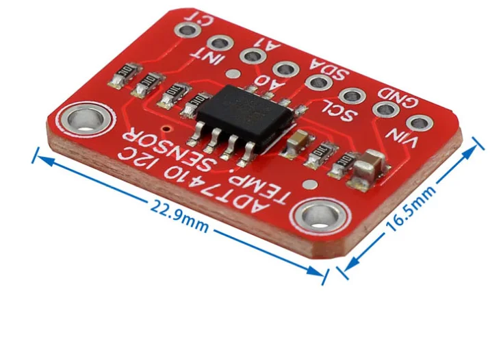 4089 Инструменты разработки датчика температуры ADT7410 Высокоточная коммутационная плата датчика температуры I2C