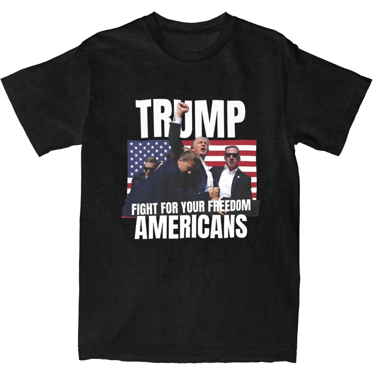 Trump Shot T Shirts For for Men Women Cotton Amazing 2024 Trump Rally Shooting T-shirt Tee Clothing