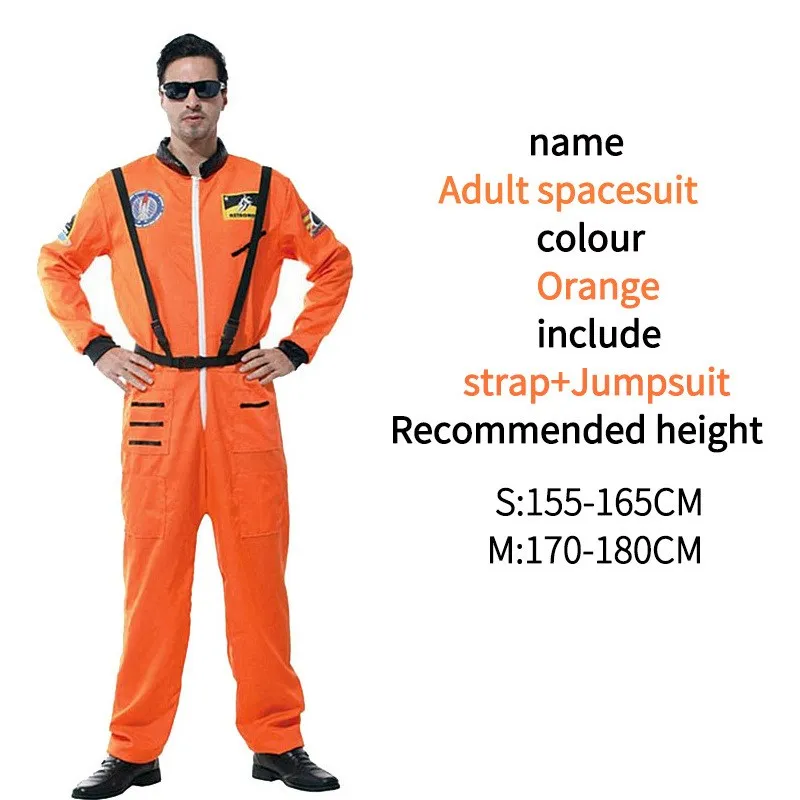 

Halloween Cosplay Astronaut Suit Pilot Uniform Men's Women's Performance Costume Children's Adults' Space Suit Party Wear