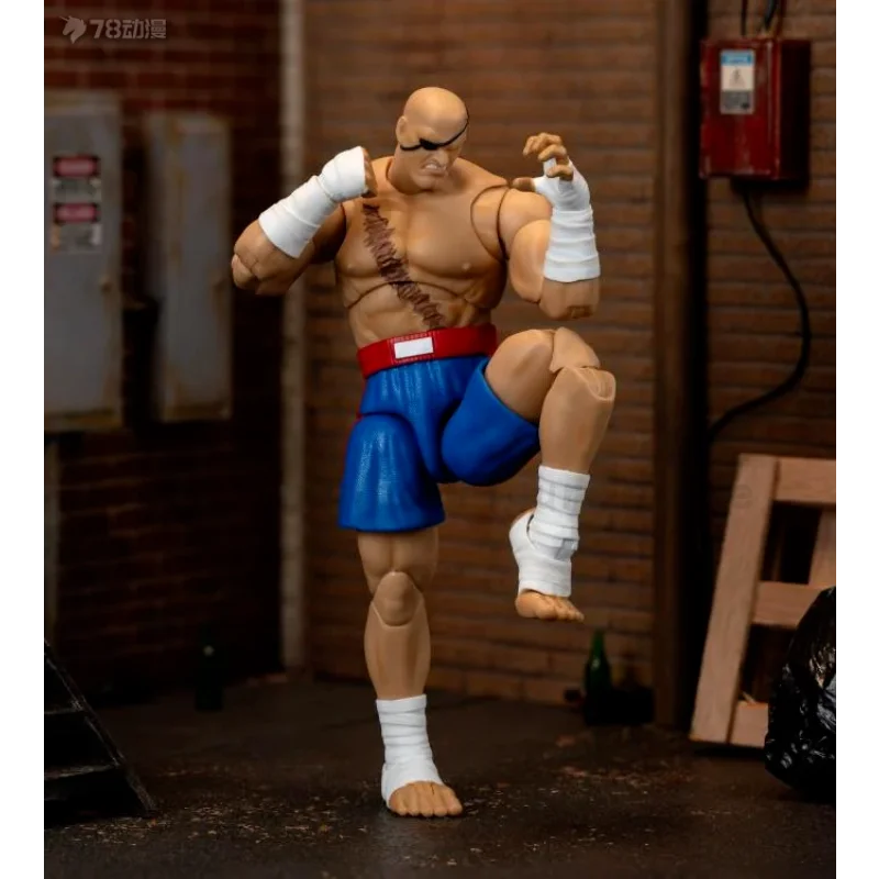 【재고 있음】 오리지널 Jada Toys 스트리트 파이터 Sagat Anime 1/12 액션 피규어 모델 장난감 장식품