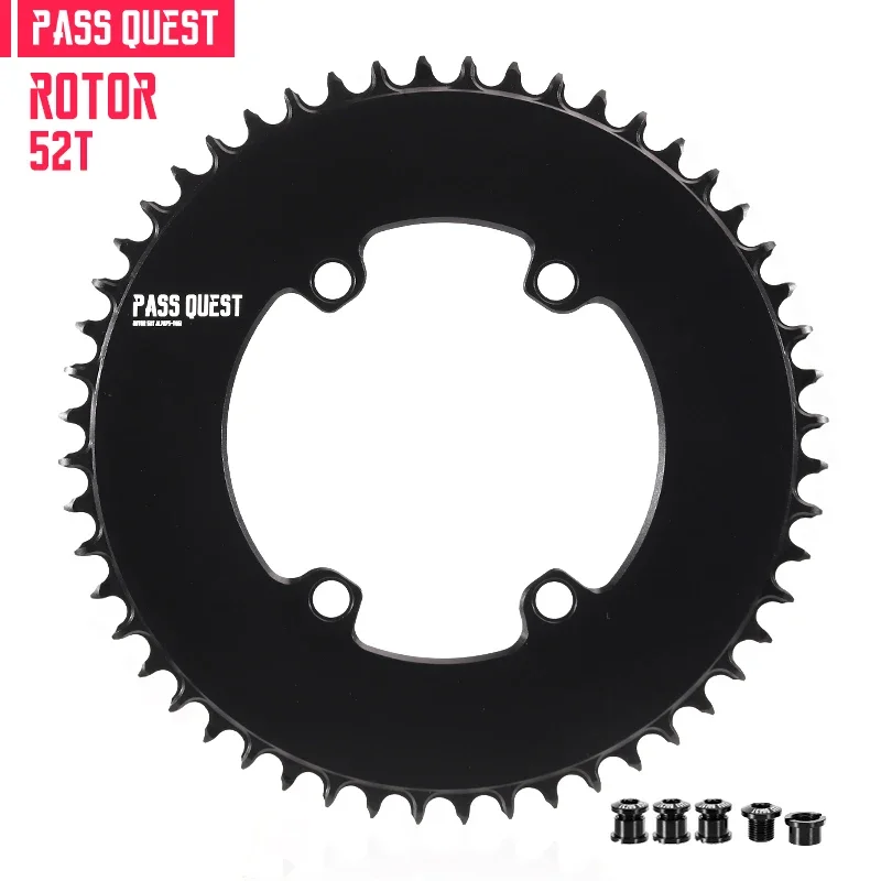 PASS QUEST 110BCD smal breed kettingblad voor rotor AERO crankstel 40T-60T rond weg zwart 9-12 versnellingen kinnenwiel