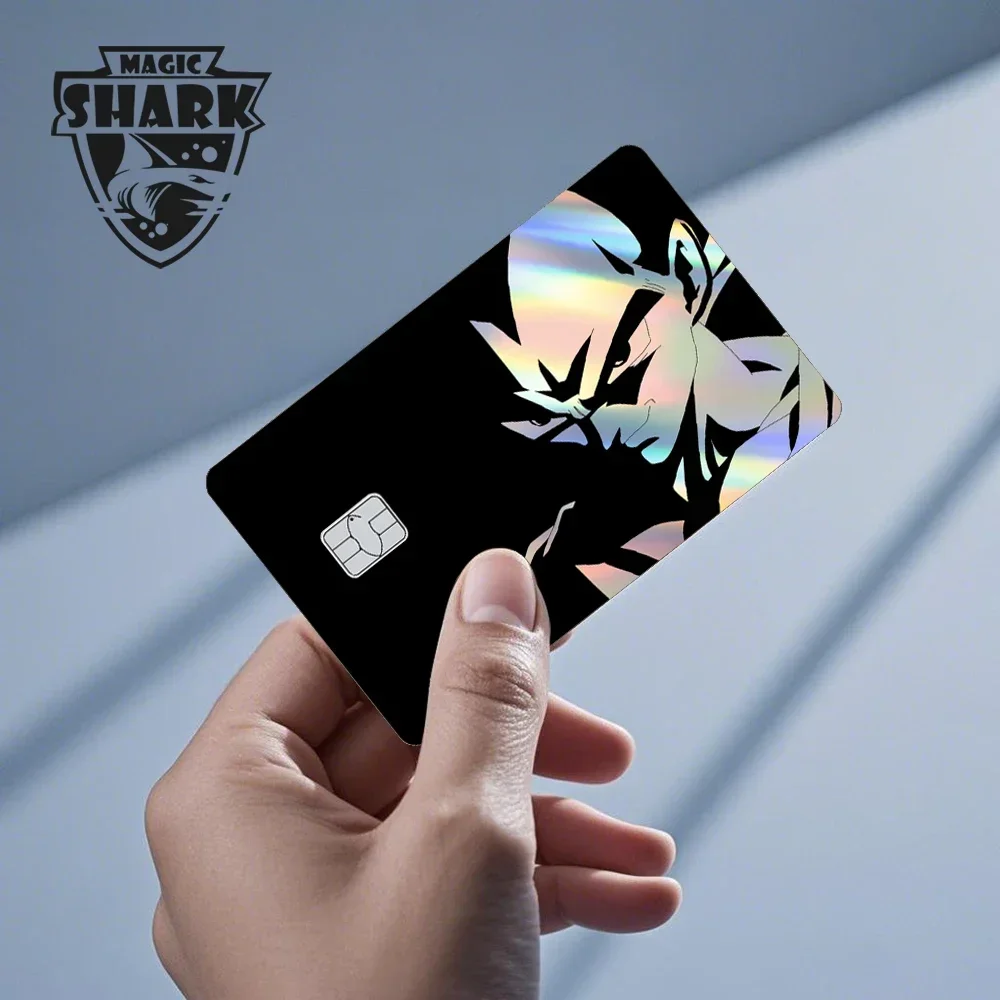 Magic Shark Goku Vegeta Cool Shinny Holographic Laser Kreditkartenaufkleber Film Front Skin Cover – Detail 4