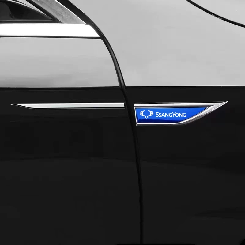 

DIY Car Emblem Fender Blade Decal Badge Car Body Protective Sticker For SsangYong Actyon Korando Kyron Musso Rexton Tivoli