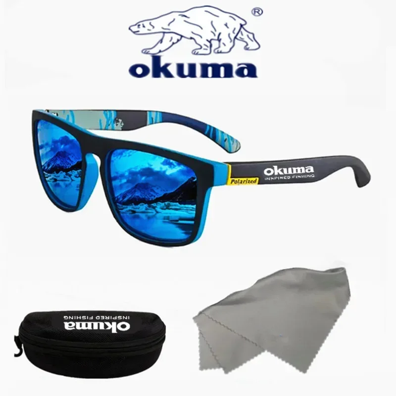 Okuma-Óculos de sol polarizados para homens e mulheres, caça ao ar livre, pesca, condução, bicicletas, caixa opcional, UV400