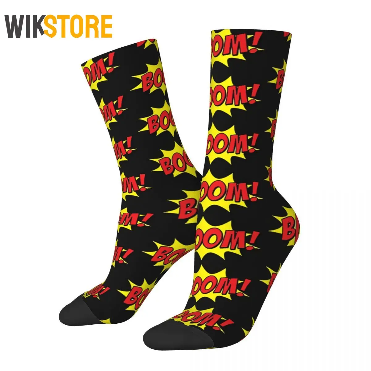 

Funny Crazy Sock for Men Women Male BOOM Hip Hop Harajuku Superheroes Boys Crew Sock Novelty Non-Slip Running Sport Socks