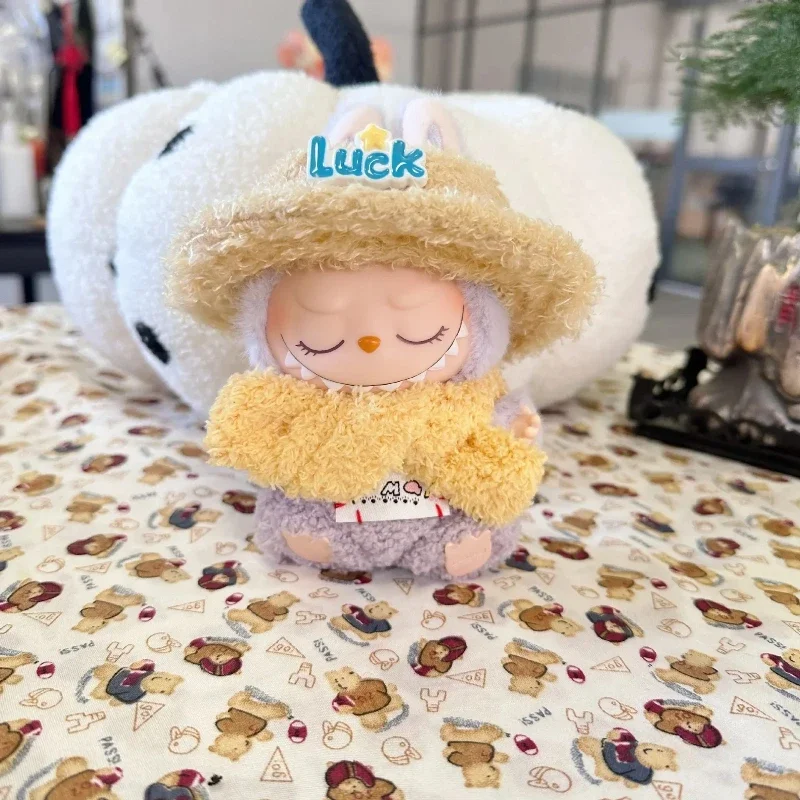 Para labubu poppenkleertjes 17cm labubu poppenkleertjes acessórios de roupa para coreia labubu idol v1 v2 rok trui kleding presente