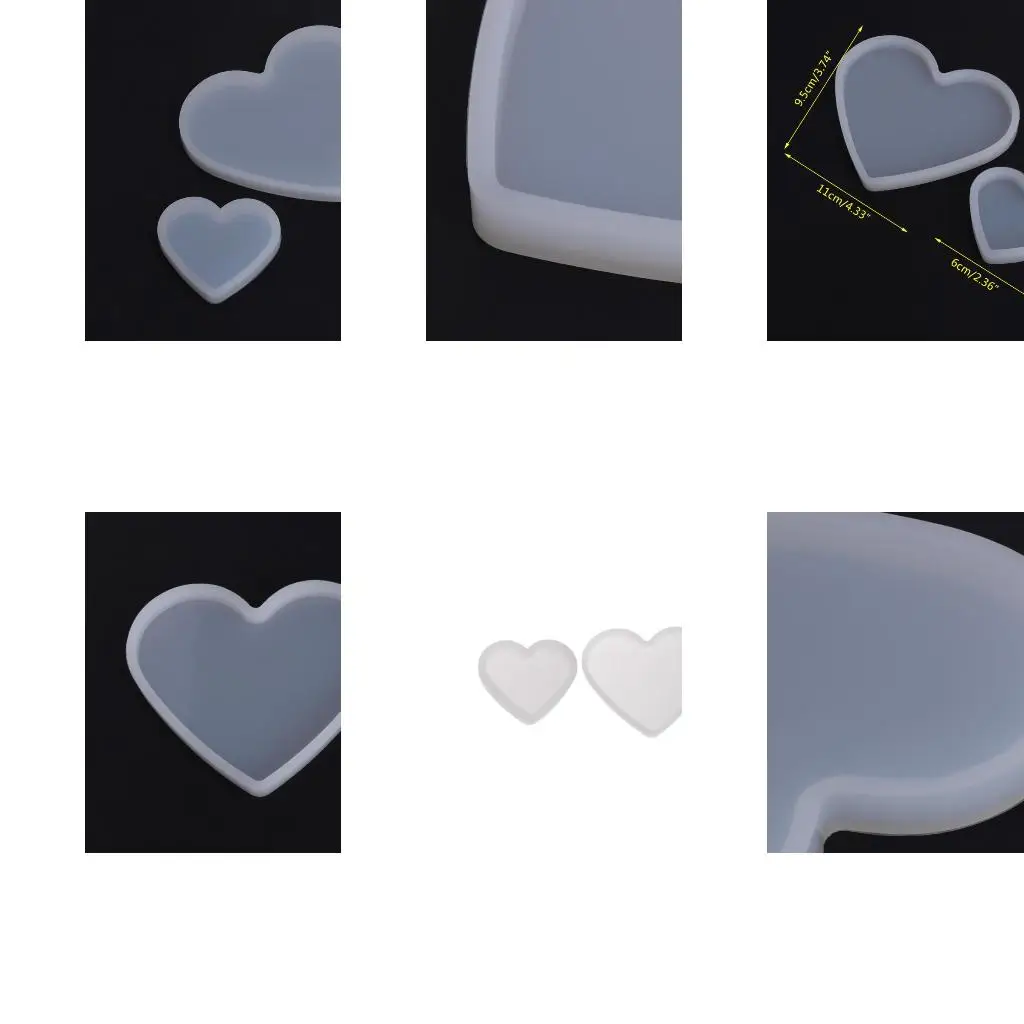  Heart Shaped for Creative Tealight Holder Mold Exquisite Epoxy Resin Casting Mou