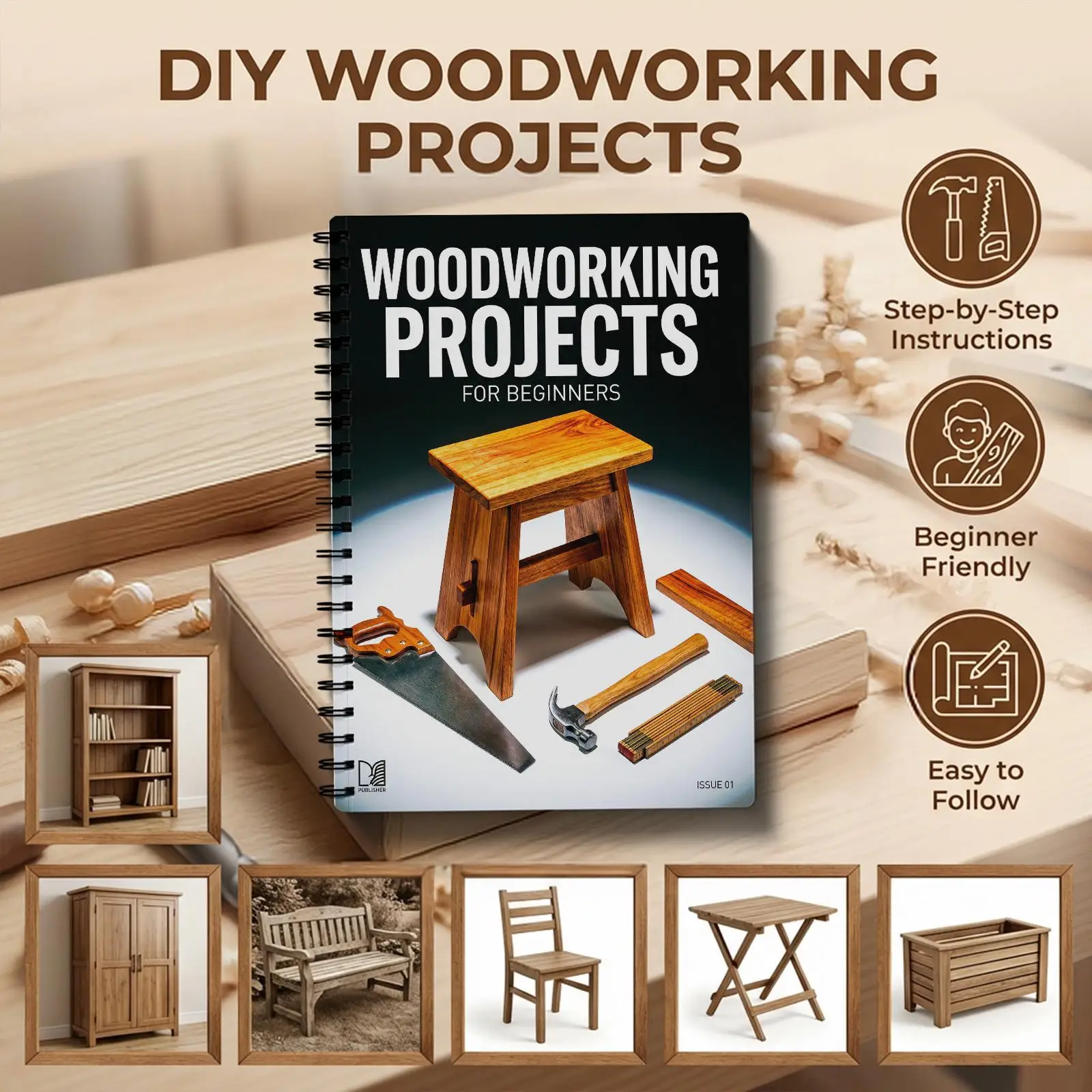 Beginner Woodworking Projects Guide Plans Home Decor Craft Hobbies Suitable For DIY Enthusiasts